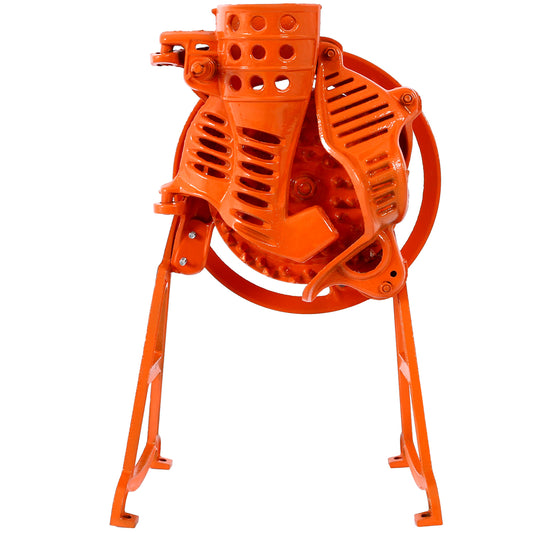 ELECWISH Heavy Duty Manual Corn Sheller with Wooden Handle - Cast Iron, Orange