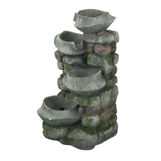 19x15x31.5" Indoor Outdoor Stone Water Fountain