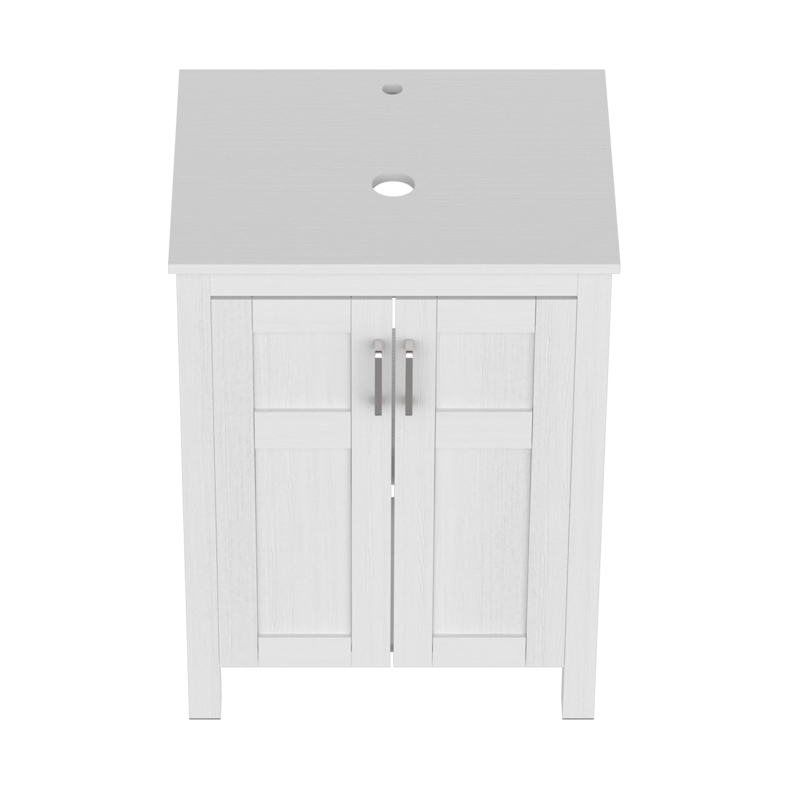 Above of Elecwish White Double Doors Bathroom Vanity HW1120-WH