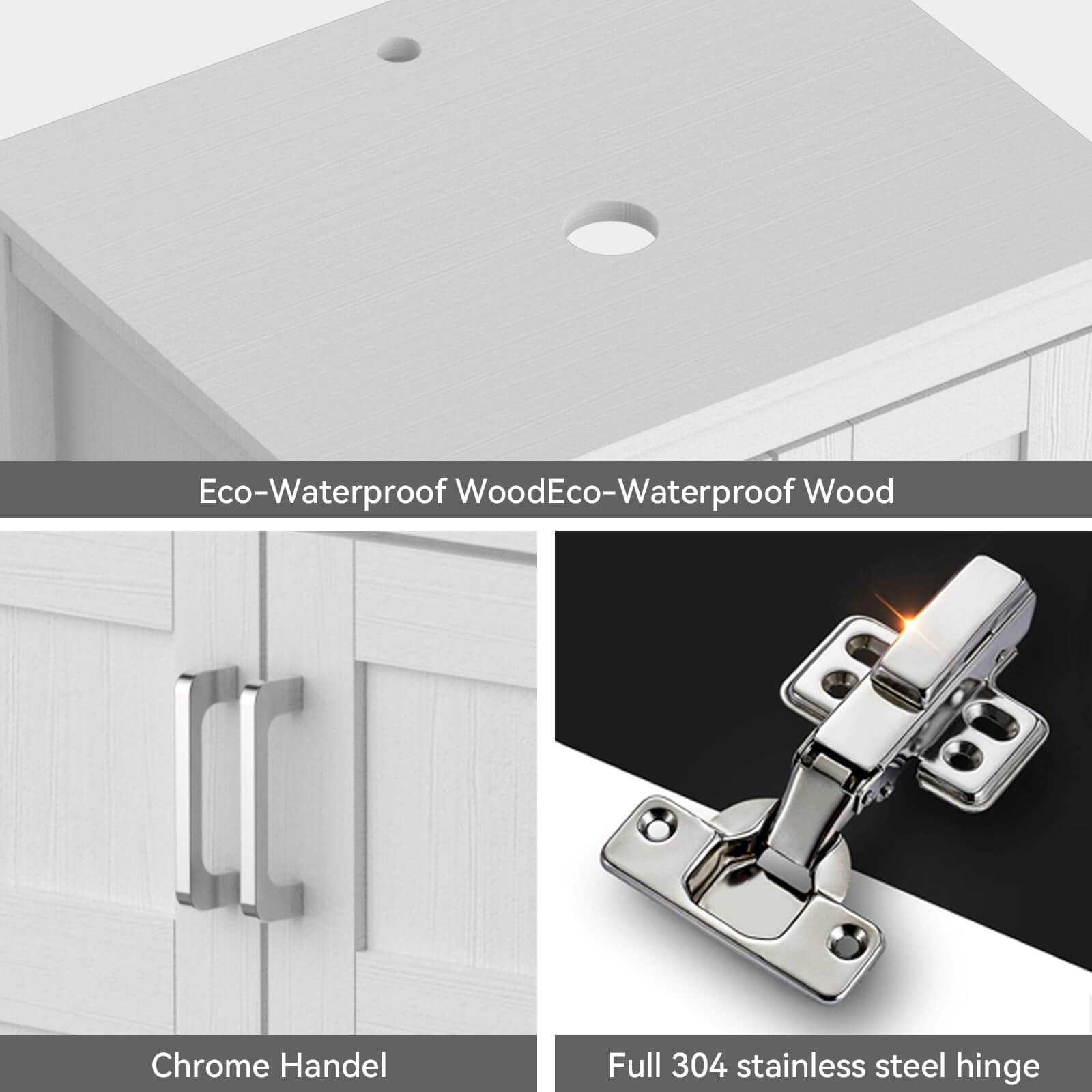 Details of Elecwish Bathroom Vanity HW1120-WH