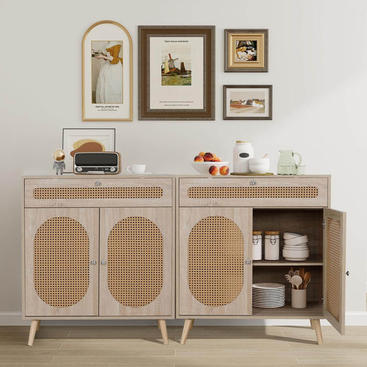 Rattan Buffet Cabinet With Drawer IF035