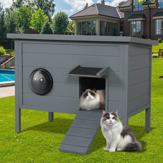 Outdoor Wooden Insulated Cat House PF715