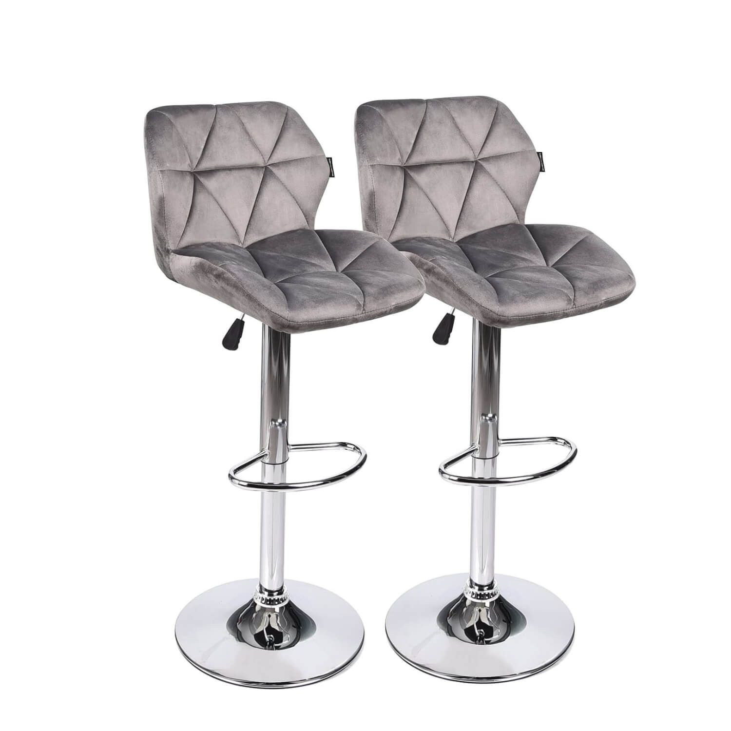 Elecwish Set of 2 Grey Bar Stools