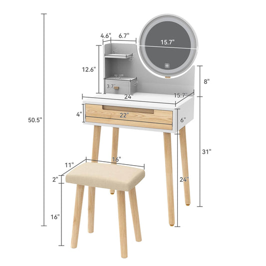 Small Makeup Vanity Desk Set IF038