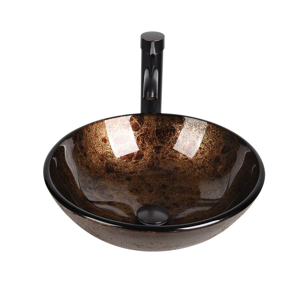 Elecwish Round Brown Sink