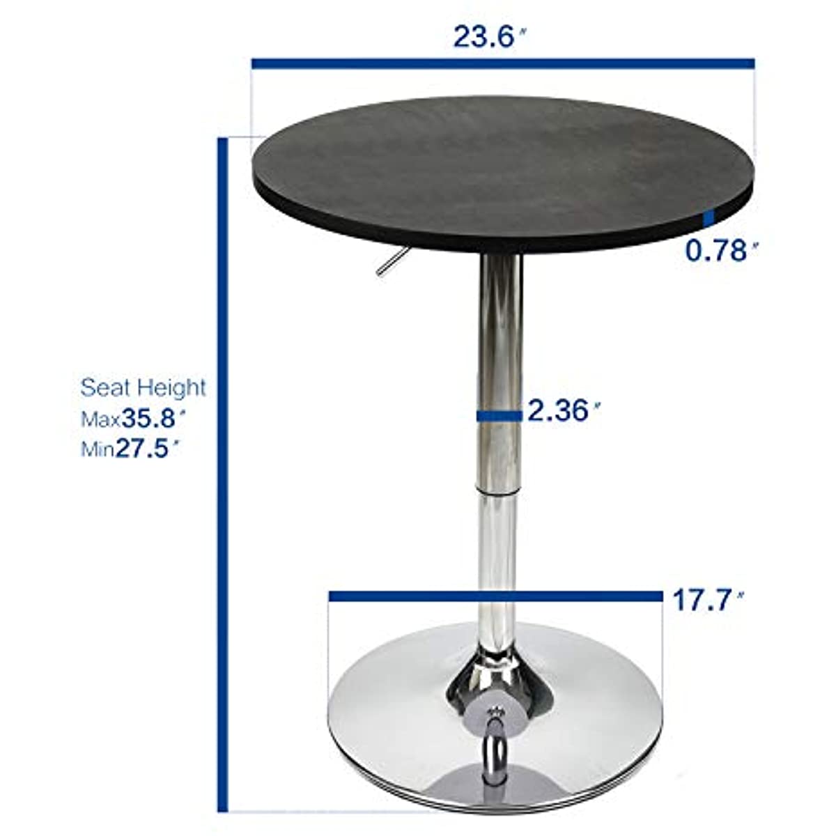 Elecwish black bar table size