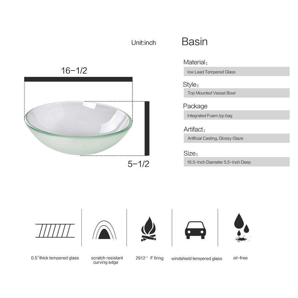 Elecwish clear green sink parts specification