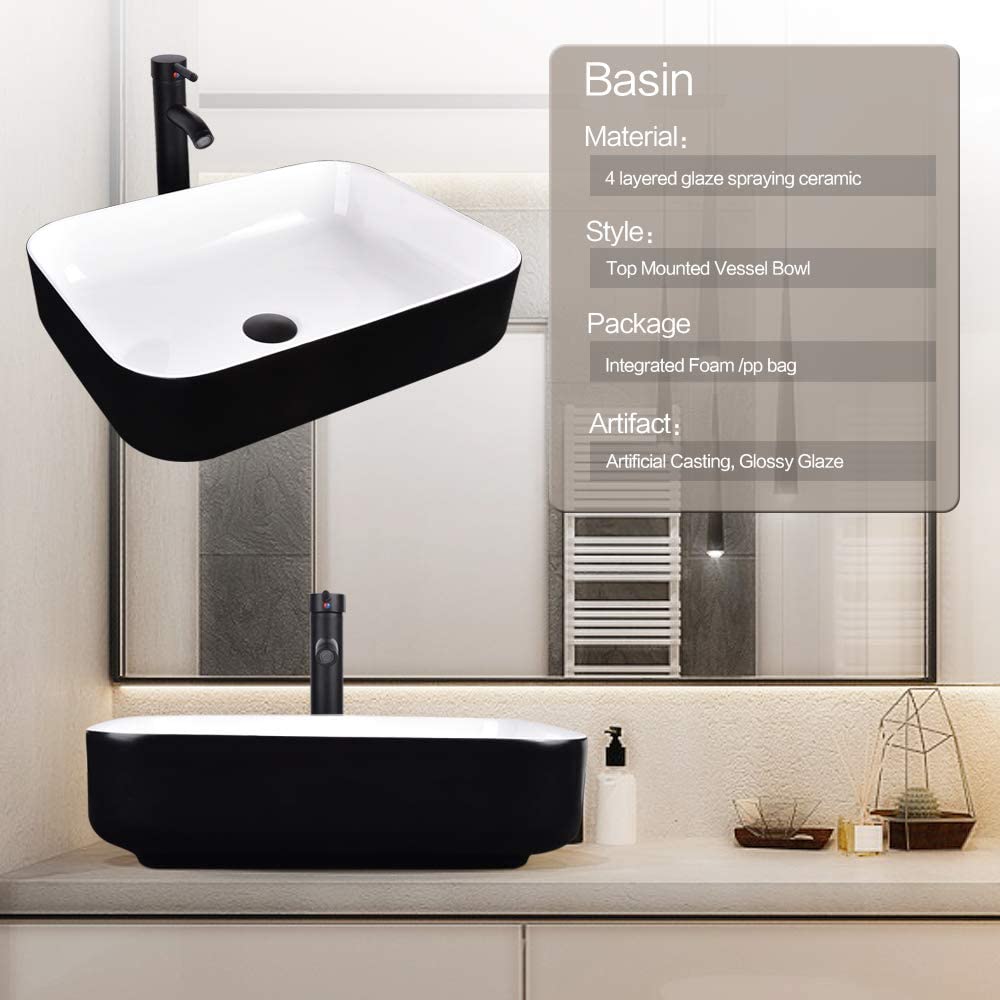 Description of black ceramic sink