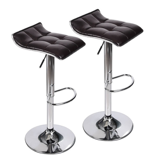 Elecwish Barstools Grid Brown Set of 2 Bar Stools OW006