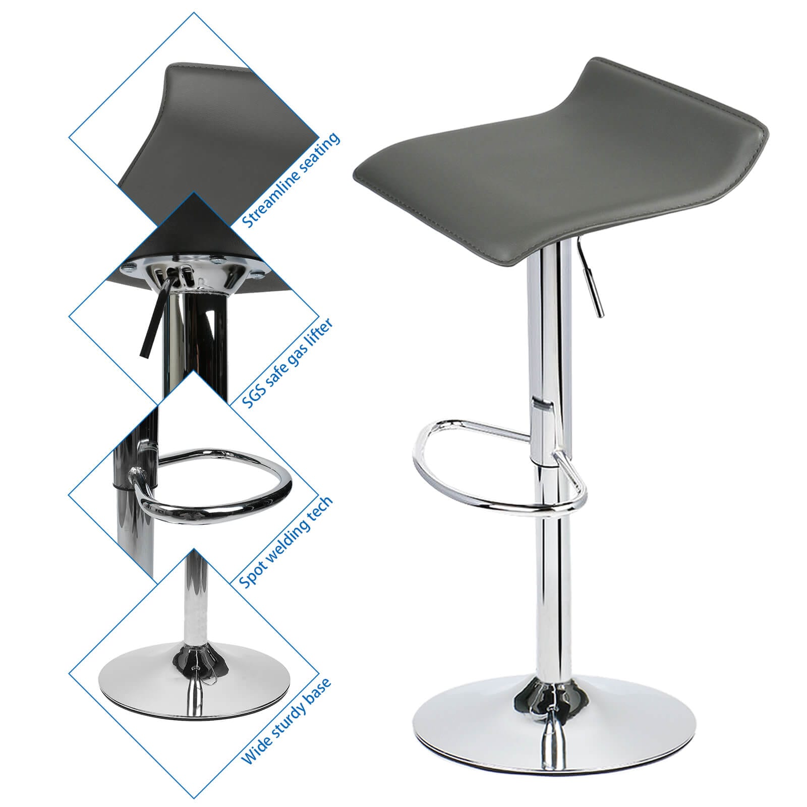 Elecwish Barstools Set of 2 Bar Stools OW002