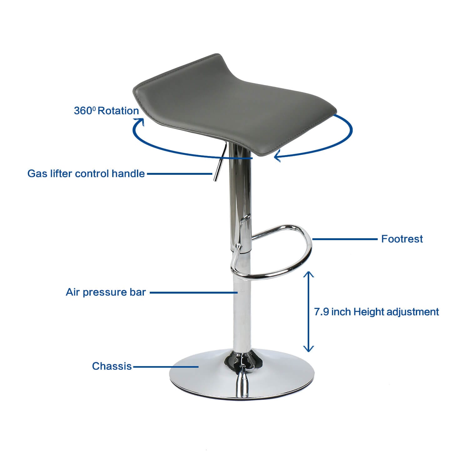 Elecwish Barstools Set of 2 Bar Stools OW002