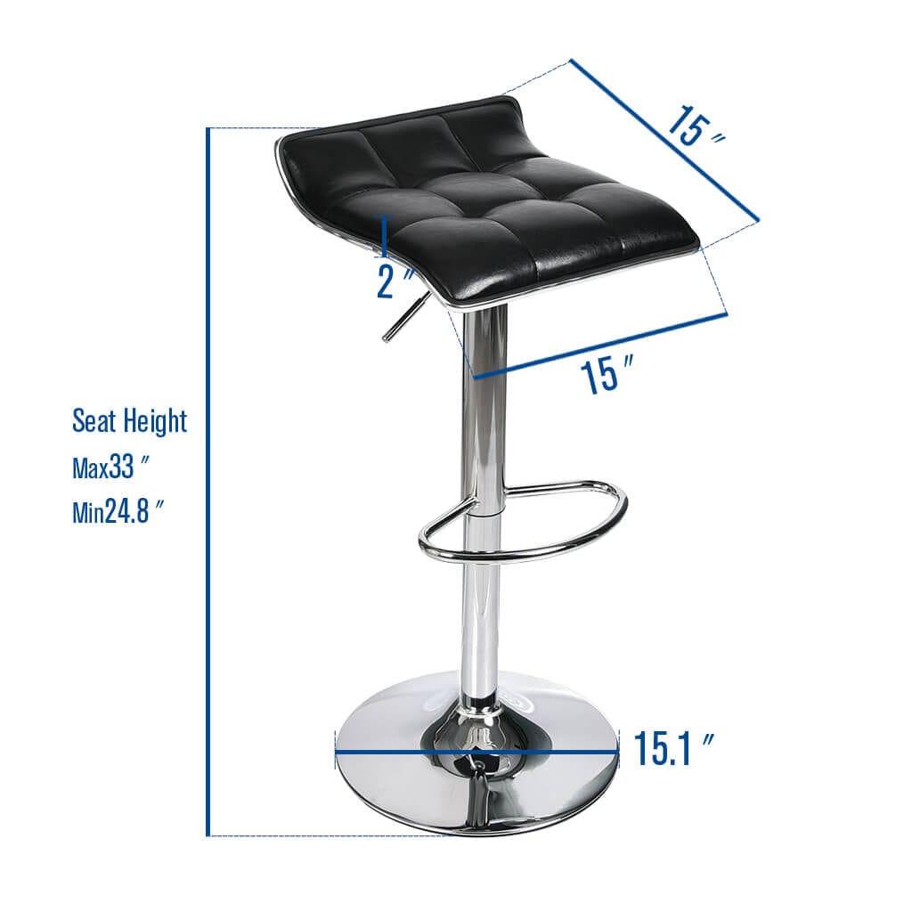 Elecwish Grid Black Bar Stools OW006 size