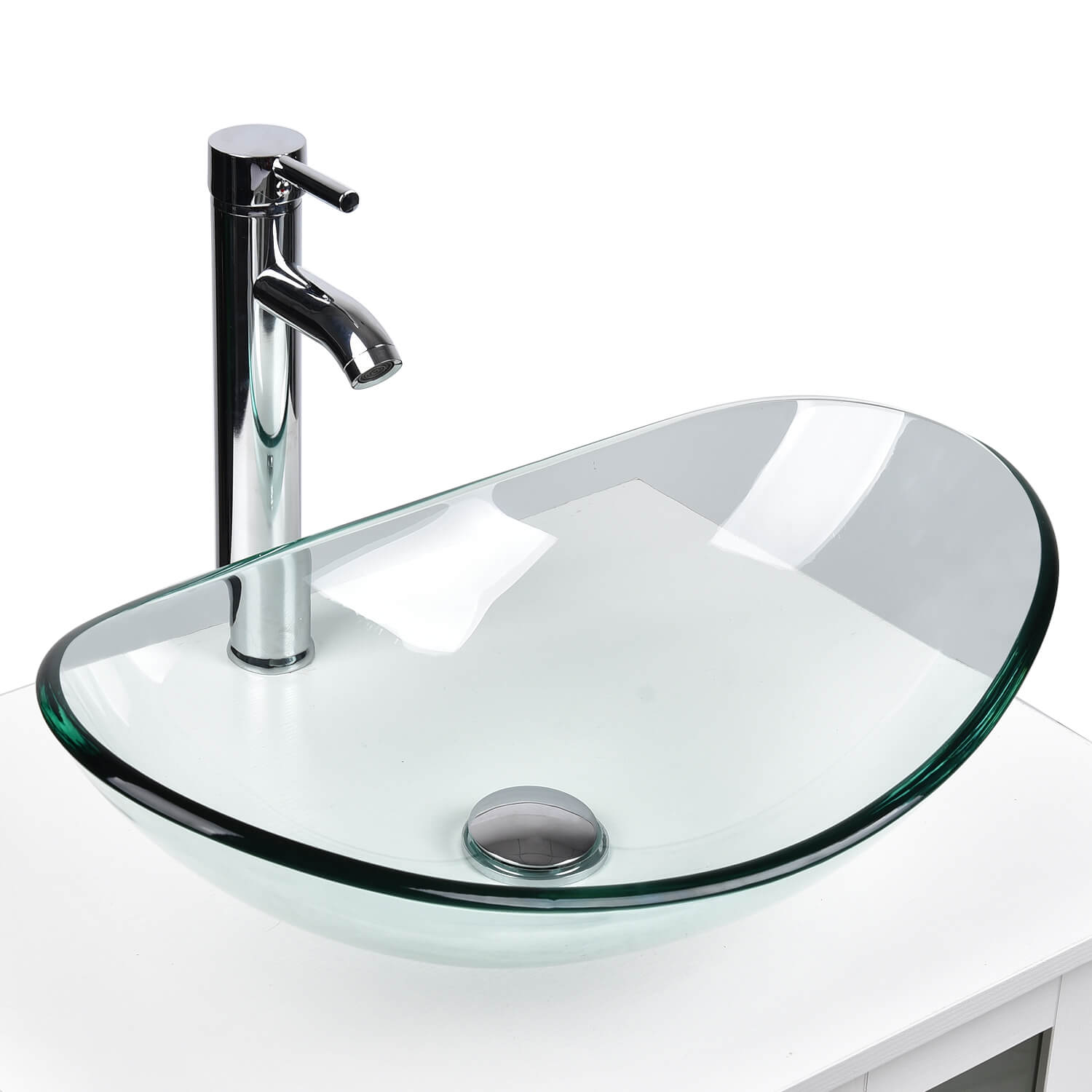 Elecwish Boat Clear Sink with faucet