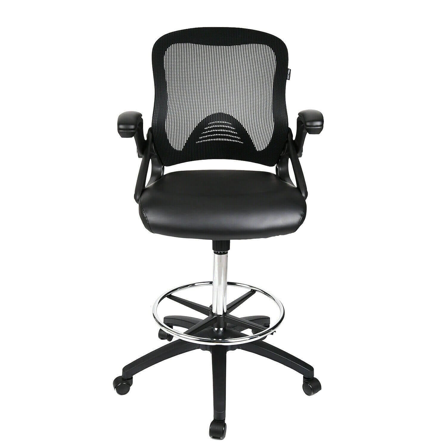 Elecwish Drafting Chairs Black Drafting Chair OC09